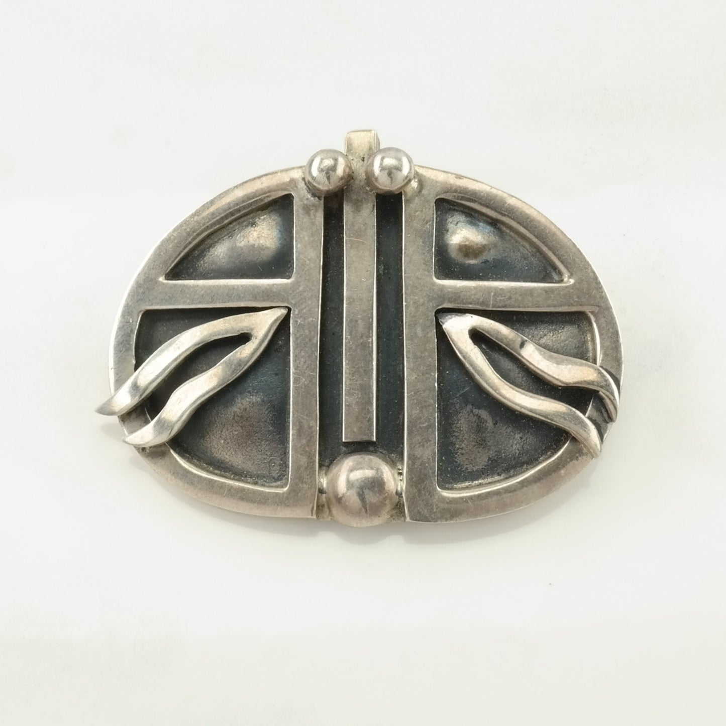 Modernist Abstract Brooch Sterling Silver B1903