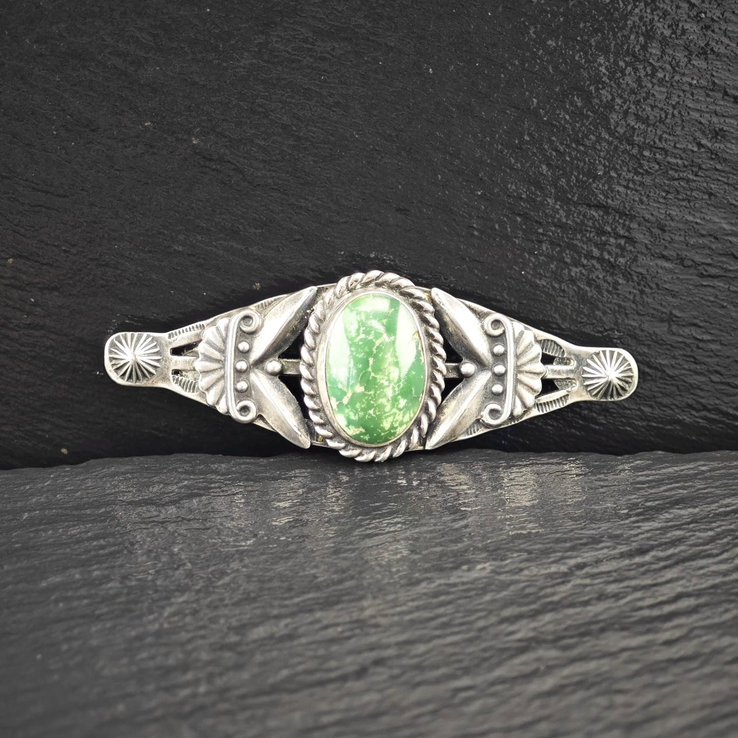 Fred Harvey Era, Stamped Brooch Sterling Silver