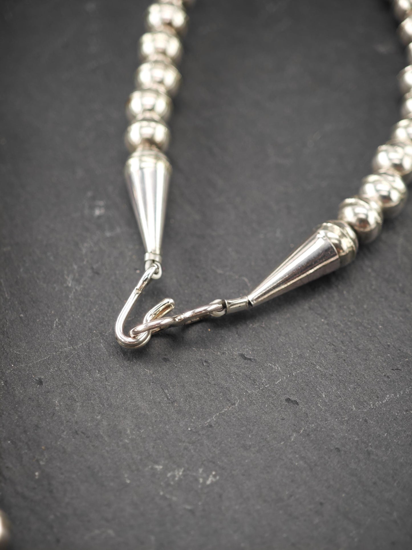 Vintage Native American Sterling Silver, Sleeping Beauty Squash Blossom Necklace