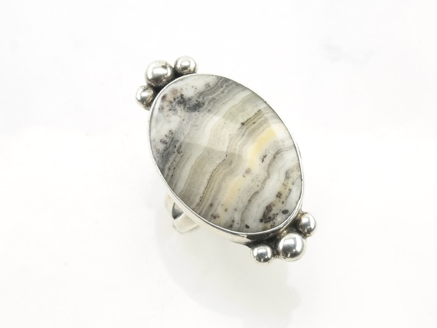 Vintage Southwest Silver Ring Jasper Sterling Size 5 1/2