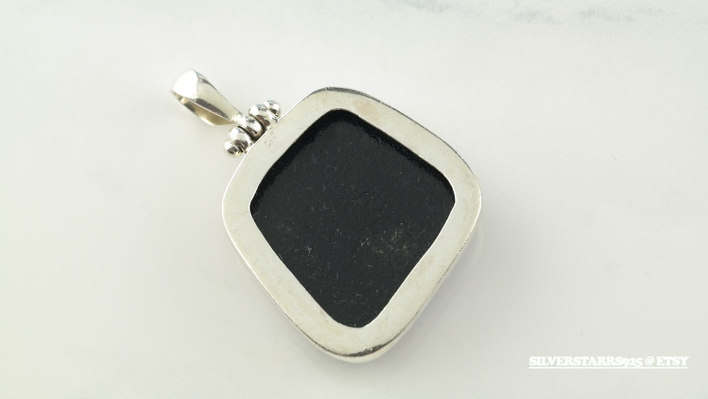 Dichroic Glass Sterling Silver Pendant