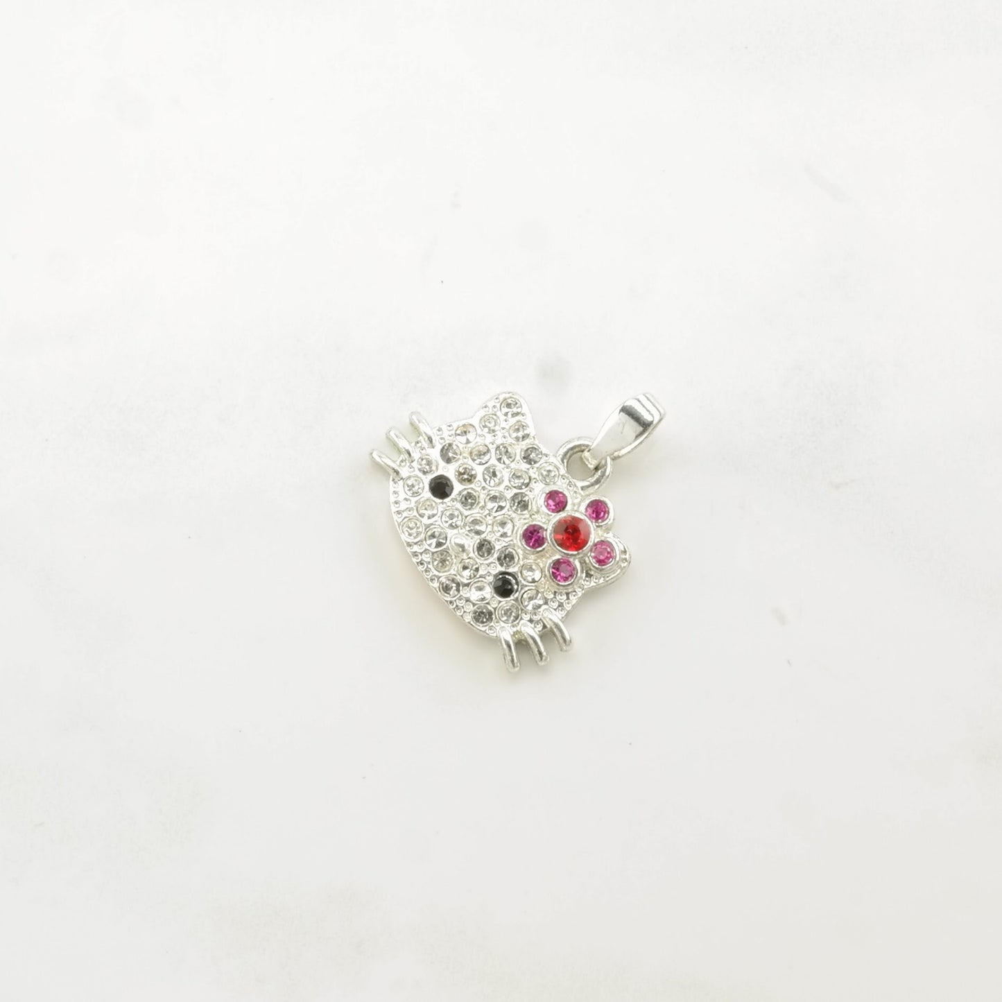 Vintage CZ Hello Kitty Sterling Silver Pendant
