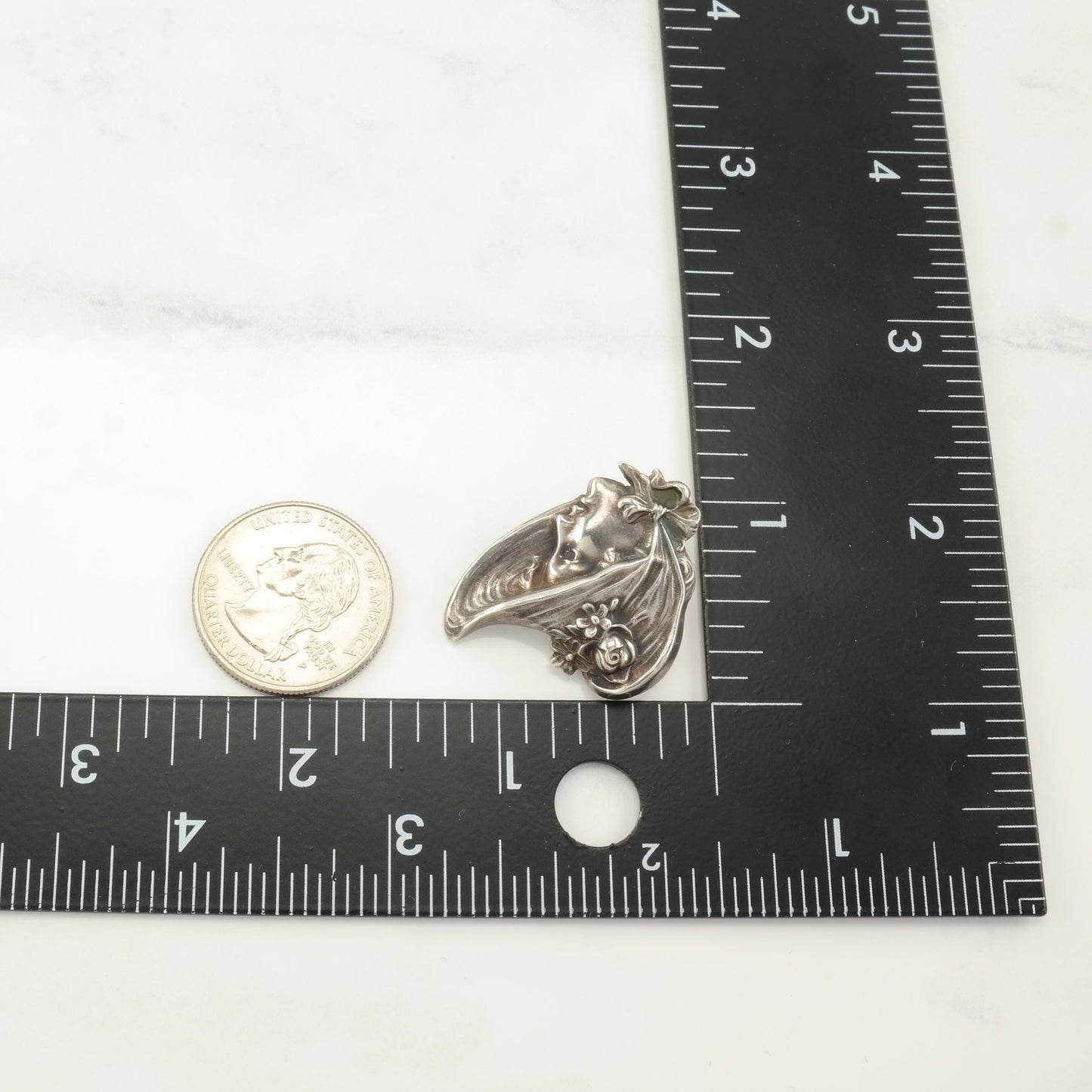 Art Nouveau Brooch Sterling Silver Unger Brothers B1564