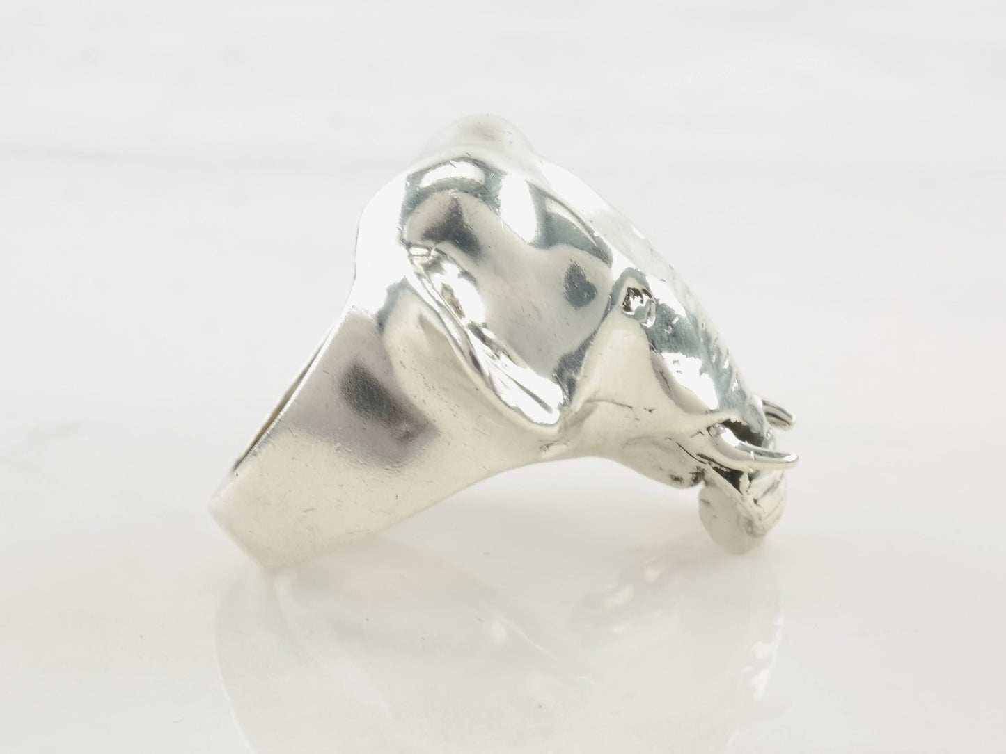 Vintage Medici Silver Ring Elephant Sterling Size 6 1/2