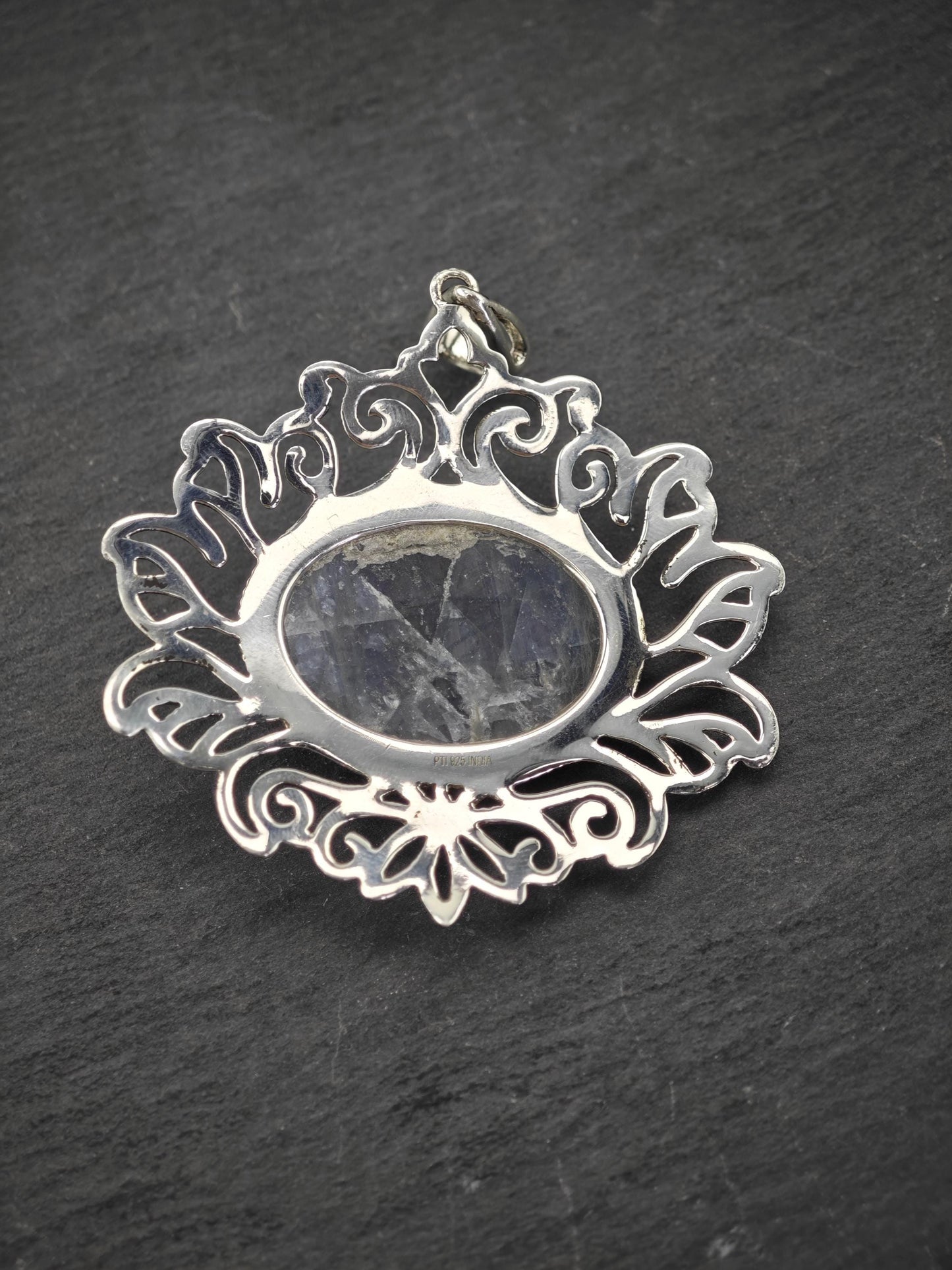 PTI Opaque Sapphire, Sterling Silver Pendant