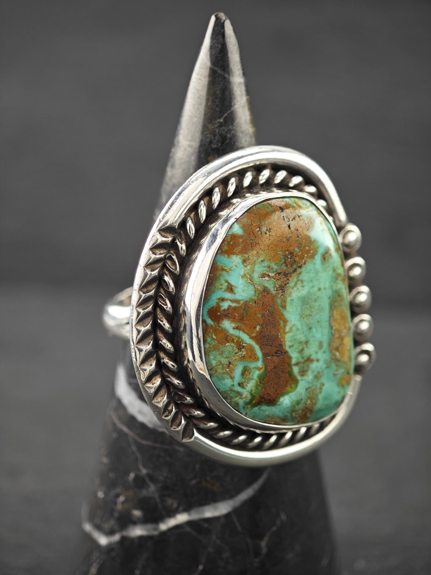 Vintage Native American Turquoise Ring Sterling Silver