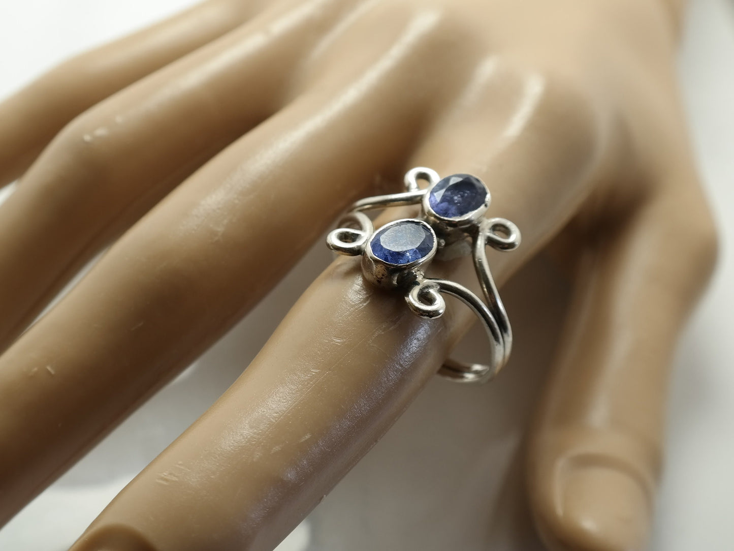 Vintage Sterling Silver Ring Purple Lolite Size 10