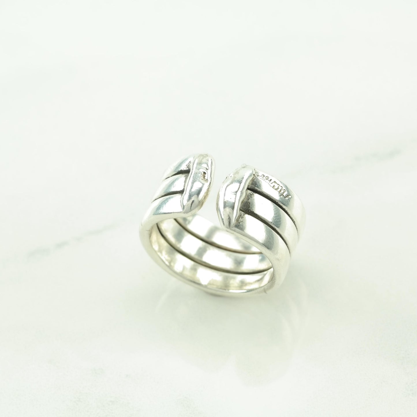3 Strand Band Sterling Silver Ring Size 8
