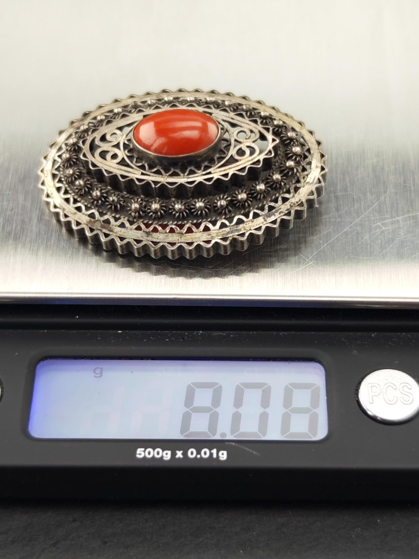 Vintage Mid Century Brooch/Pendant Sterling Silver