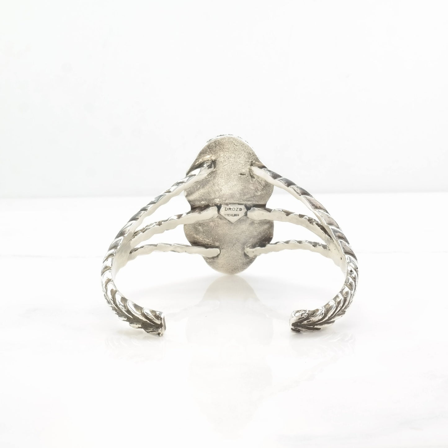 Turquoise Coral Cuff Bracelet Sterling Silver