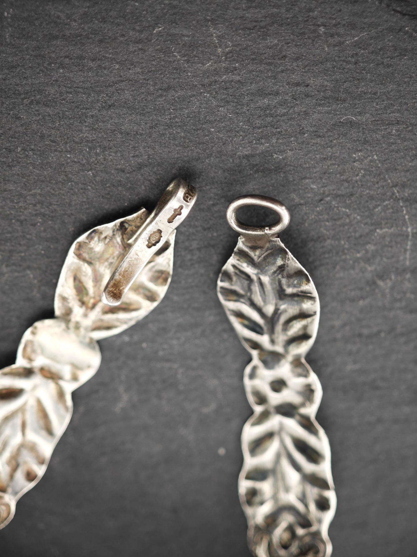 Vintage Repousse Foreign Sterling Silver Bracelet