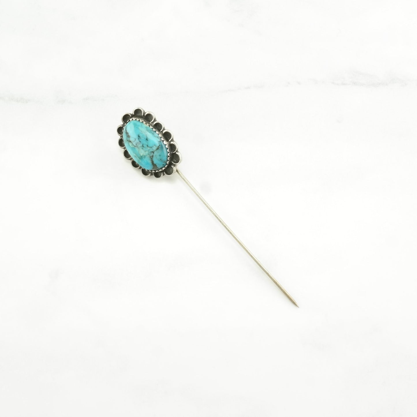 Choice: Native American Sterling Silver Brooch Floral Blue, Red Turquoise, Coral