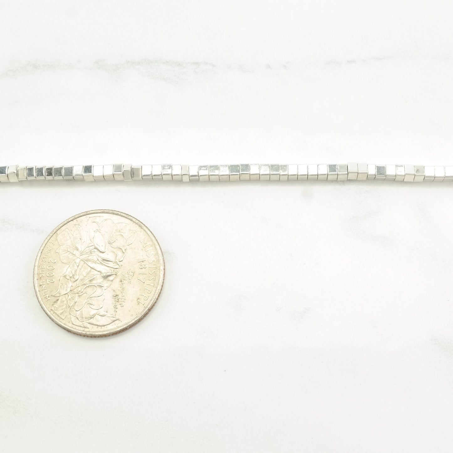 Vintage Christin Wolf Sterling Silver Garnet Cubic, Beads Necklace