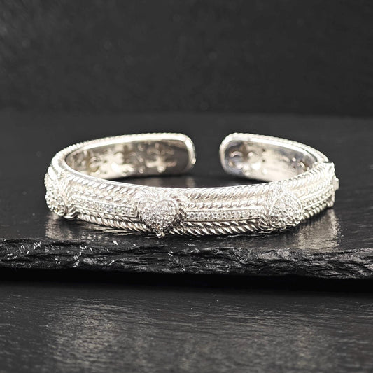 Vintage Judith Ripka, DQCZ Bracelet Sterling Silver