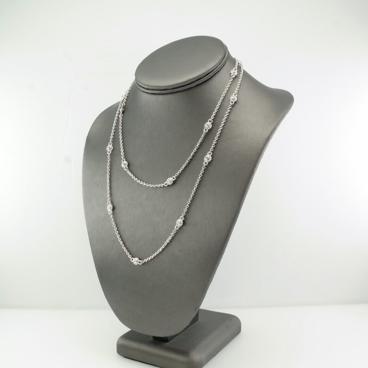 Vintage Judith Ripka Sterling Silver CZ Reversible Necklace