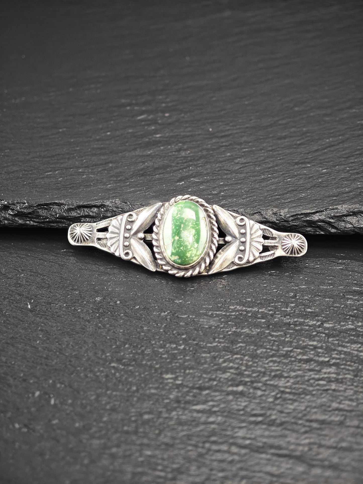 Fred Harvey Era, Stamped Brooch Sterling Silver