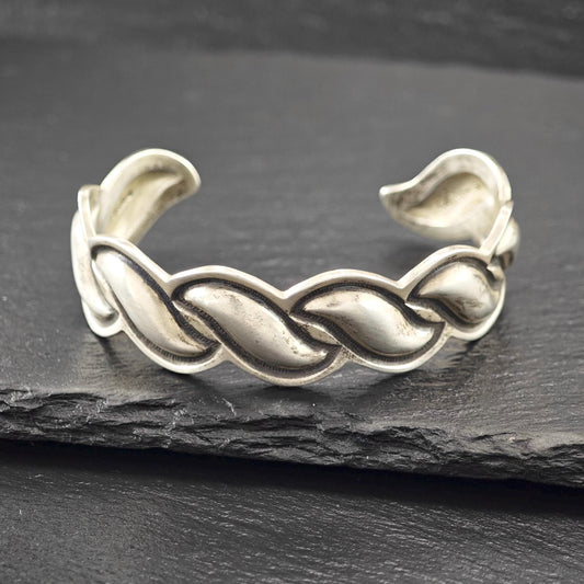 Vintage Native American Cuff Bracelet Sterling Silver