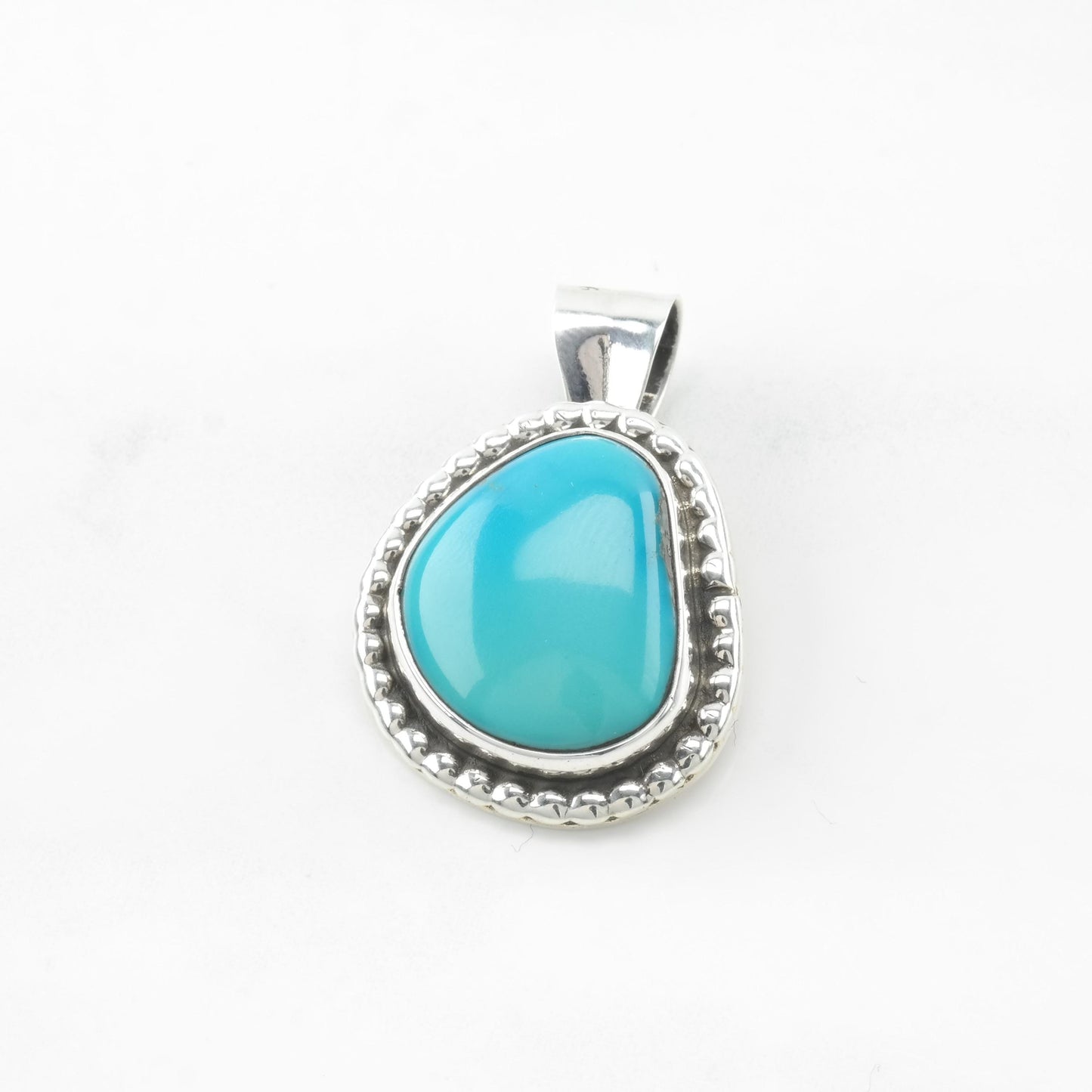 Vintage Southwest Turquoise Sterling Silver Pendant