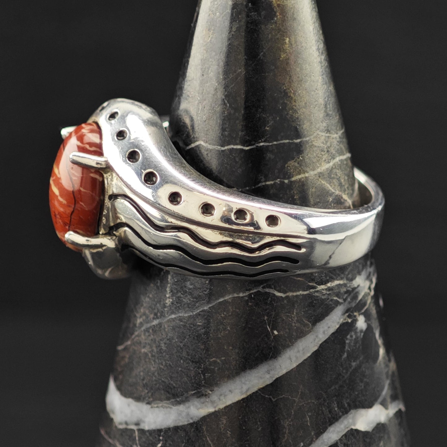 Red Jasper Ring Sterling Silver Jewelry Size 7 R6140