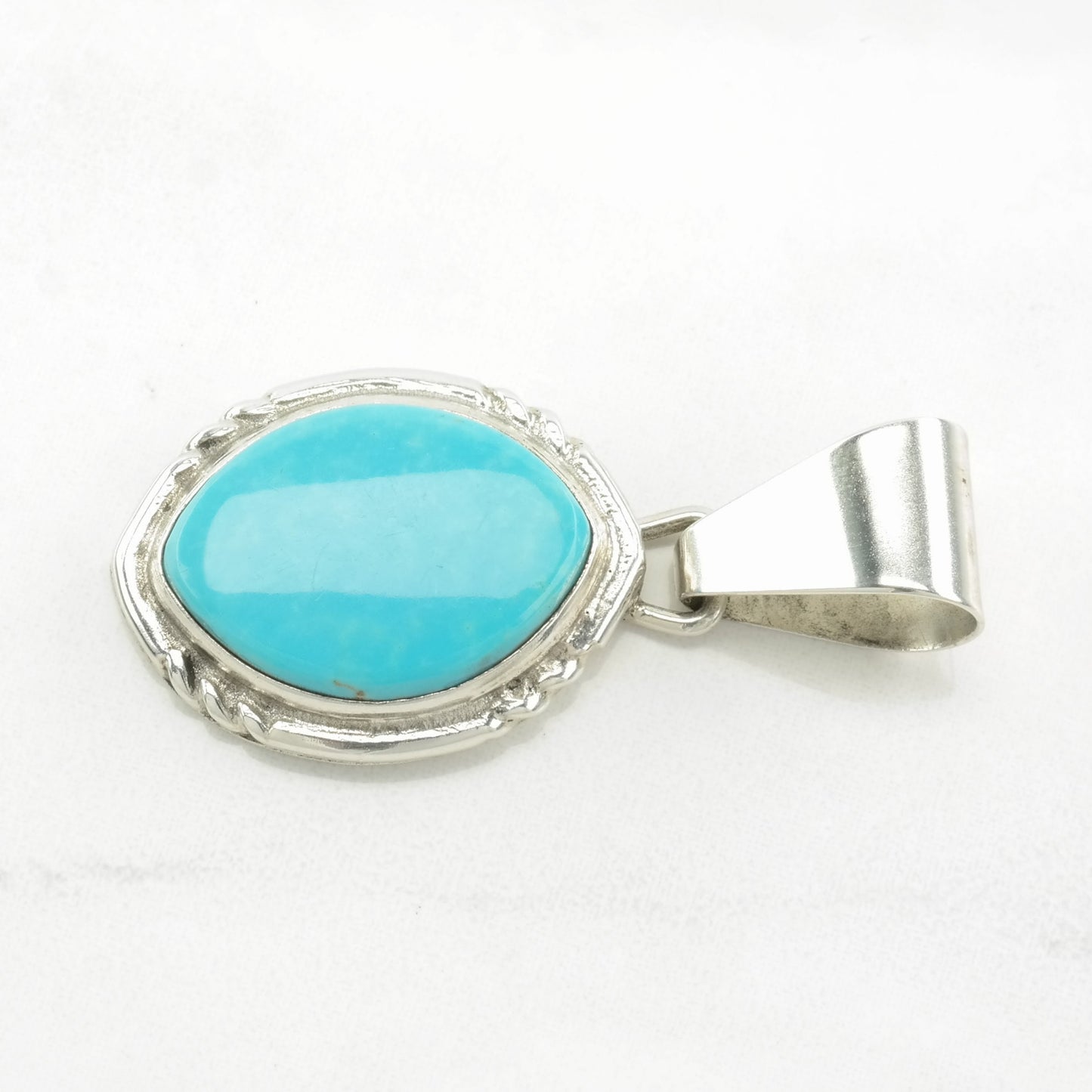Vintage DTR Turquoise Sterling Silver Pendant