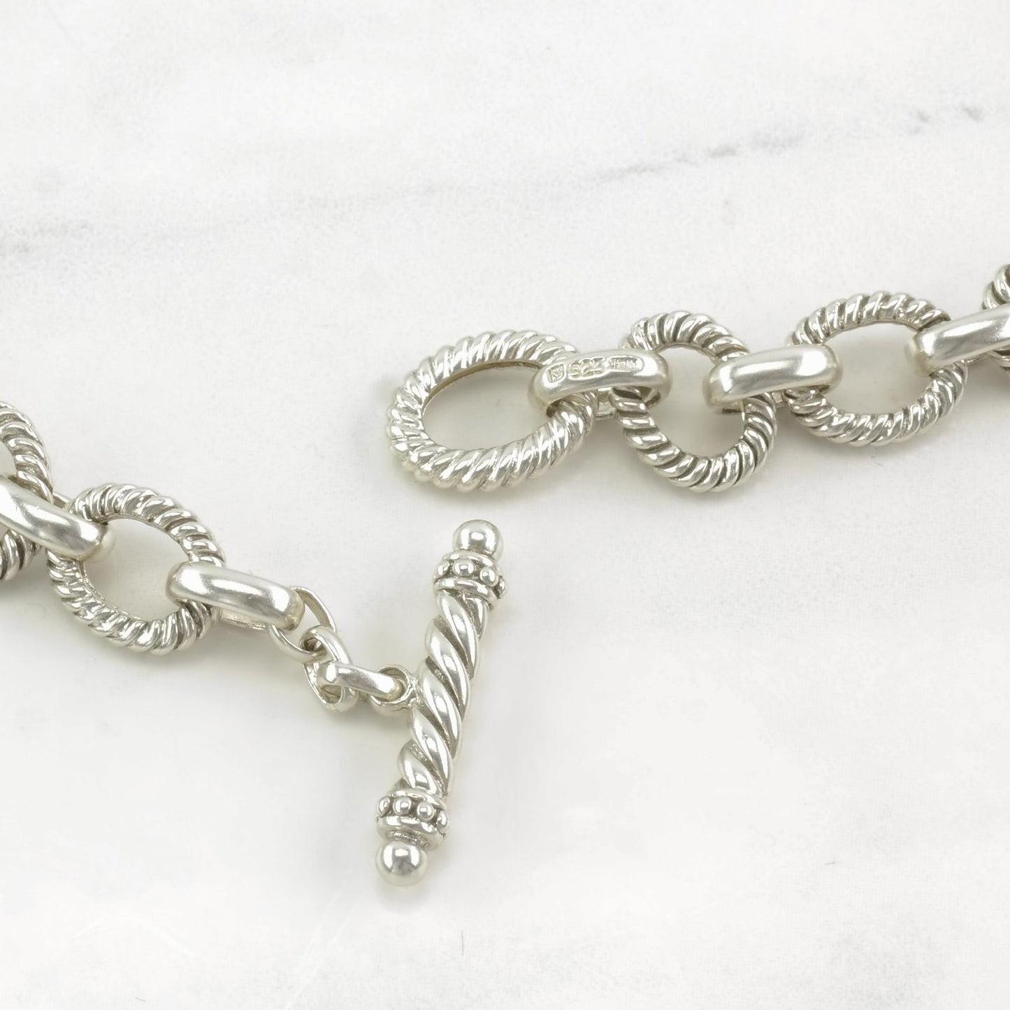 Michelle Albala Sterling Silver Topaz Gold Bezel, Cable Link Chain Necklace