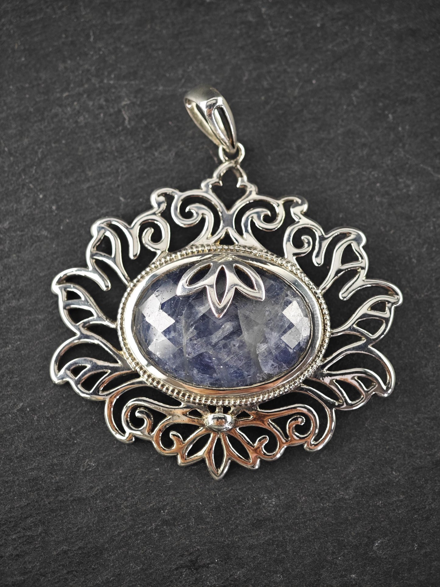 PTI Opaque Sapphire, Sterling Silver Pendant