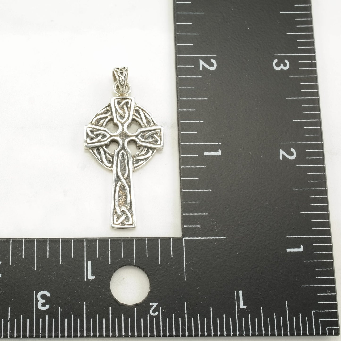 Vintage Celtic Cross Ornate Sterling Silver Pendant