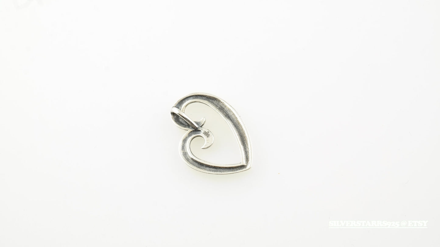 James Avery Sterling Silver Scroll Heart Pendant