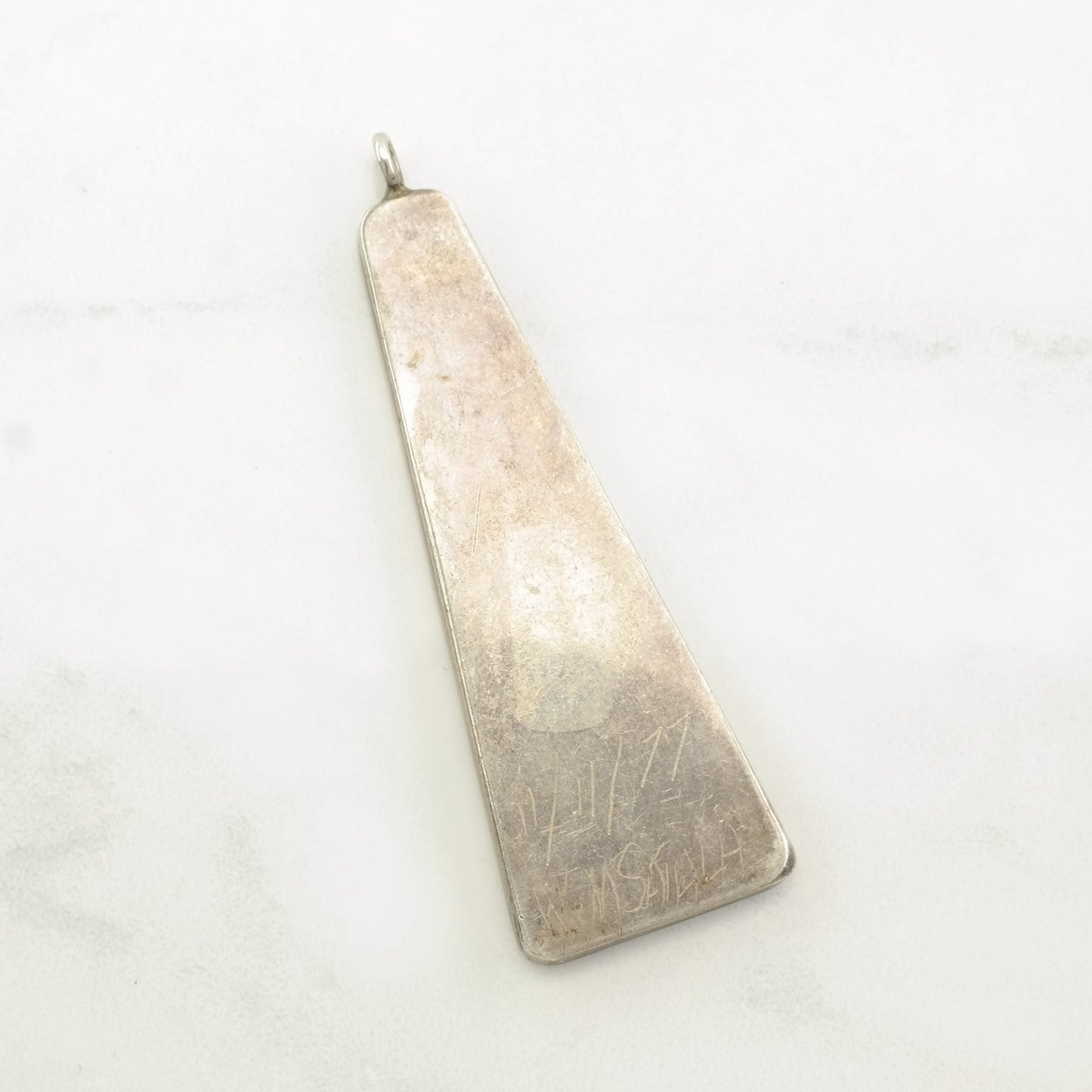 Vintage Native American MOP, Jet, Turquoise, Coral Inlay Sterling Silver Pendant