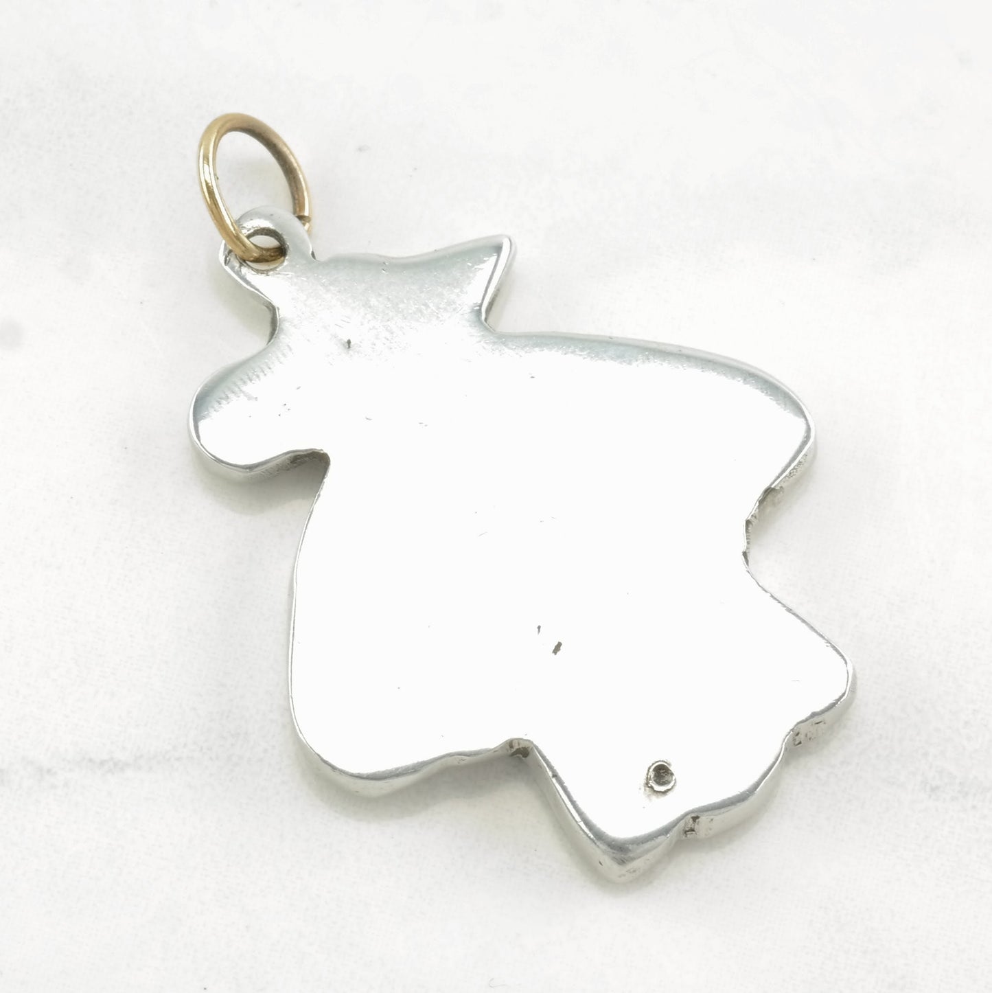 Vintage Native American Multi Gem Inlay Bird Sterling Silver Pendant