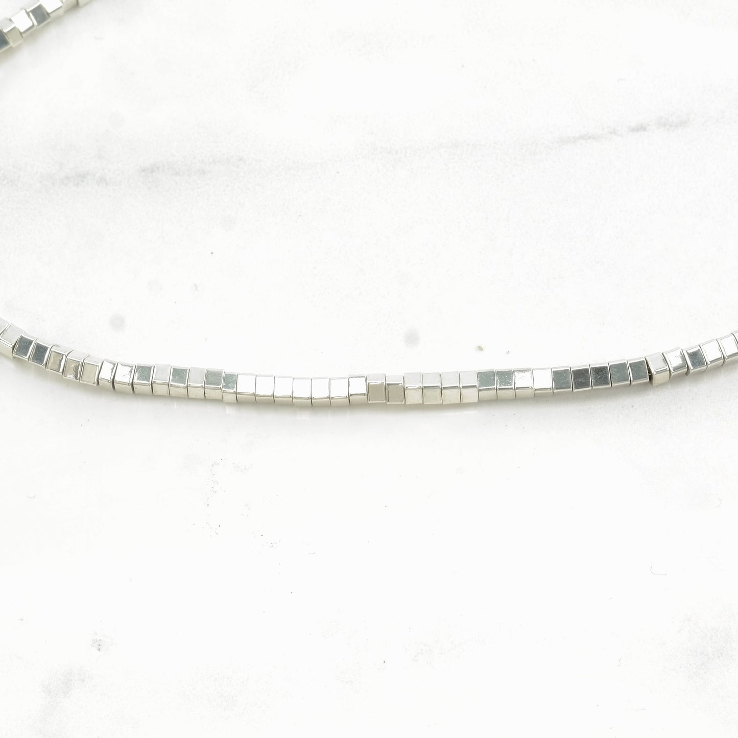 Vintage Christin Wolf Sterling Silver Garnet Cubic, Beads Necklace