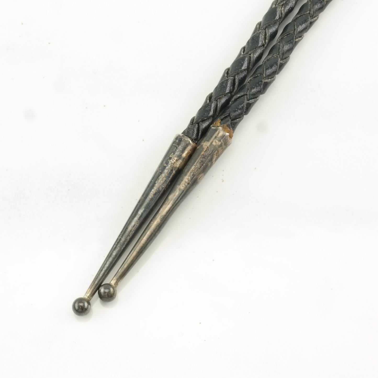 Vintage Hopi, Native American Sterling Silver Overlay Bear Claw Necklace