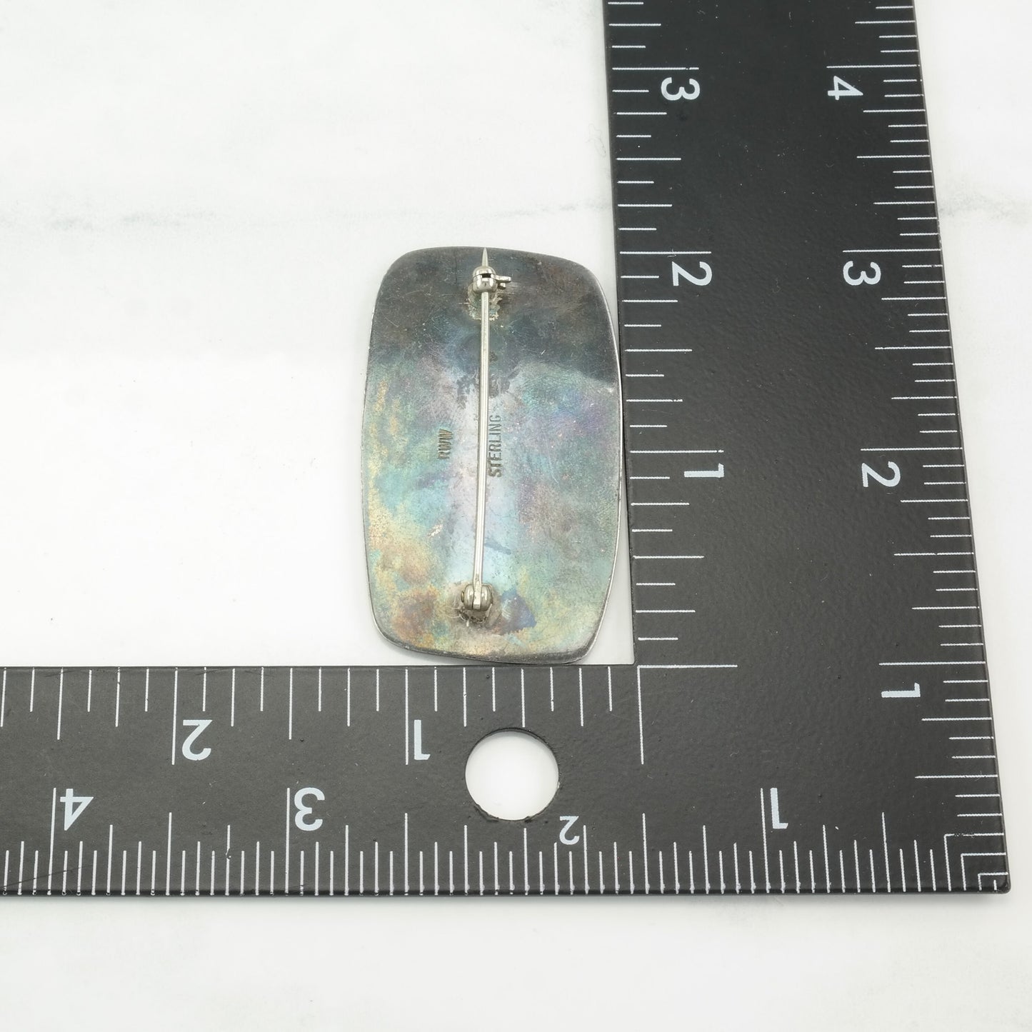 RWW Sterling Silver Brooch Overlay B1528