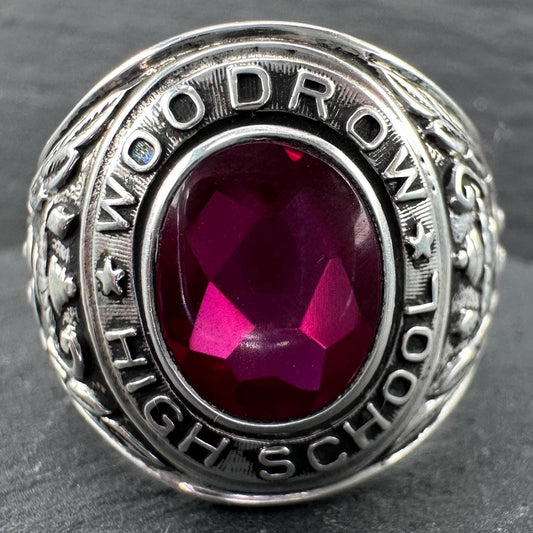 1960 Woodrow Highschool Sterling Silver Ring Size 9 1/4