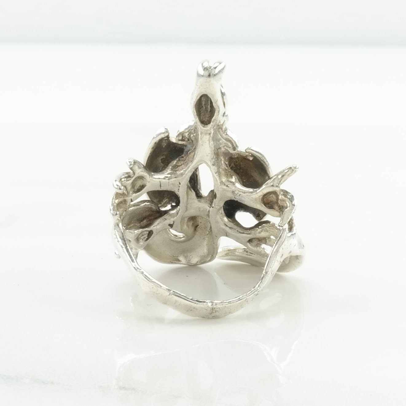 Vintage Handmade Silver Ring Dragon Sterling Size 6 3/4