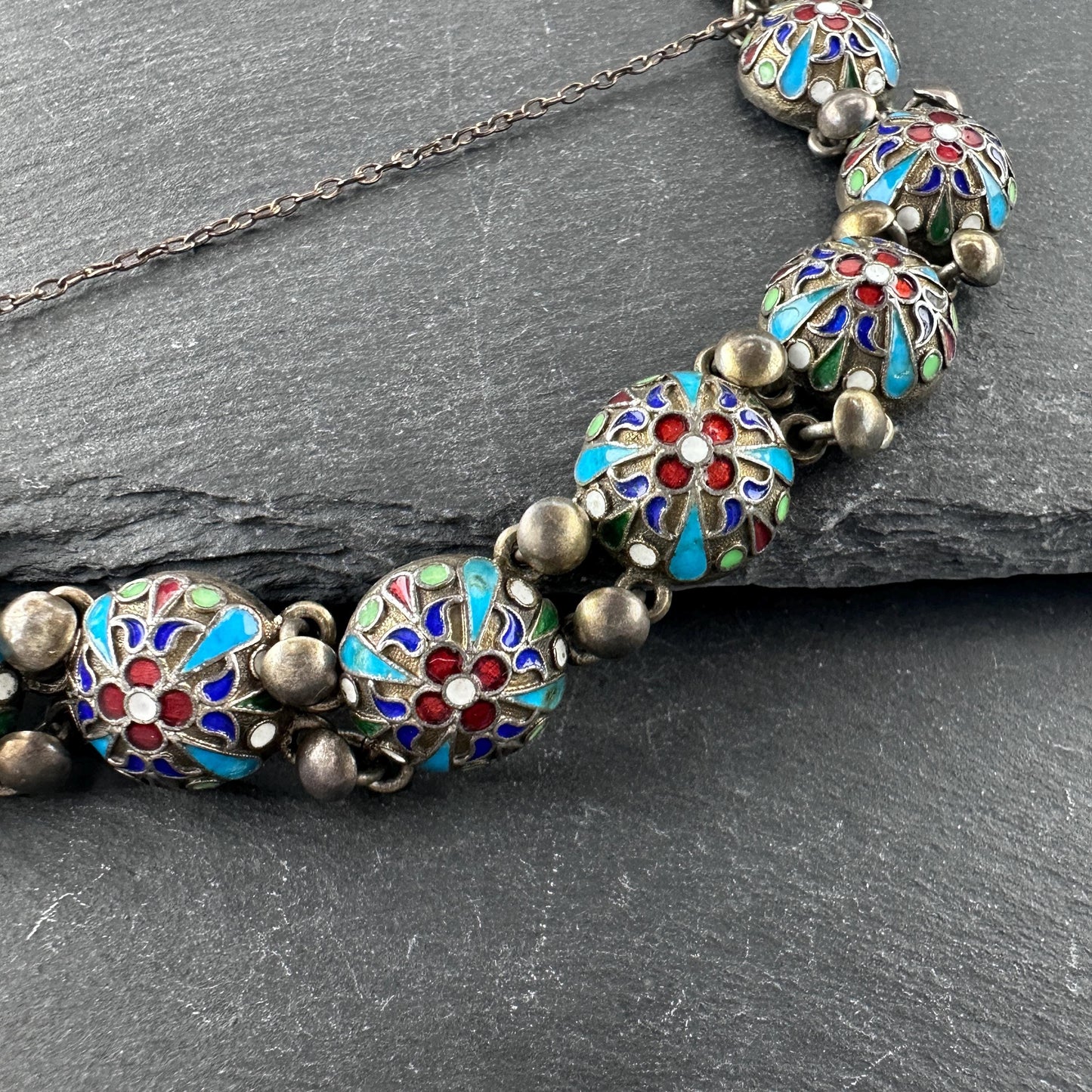 Imperial Russian 84, Enamel Bracelet Sterling Silver