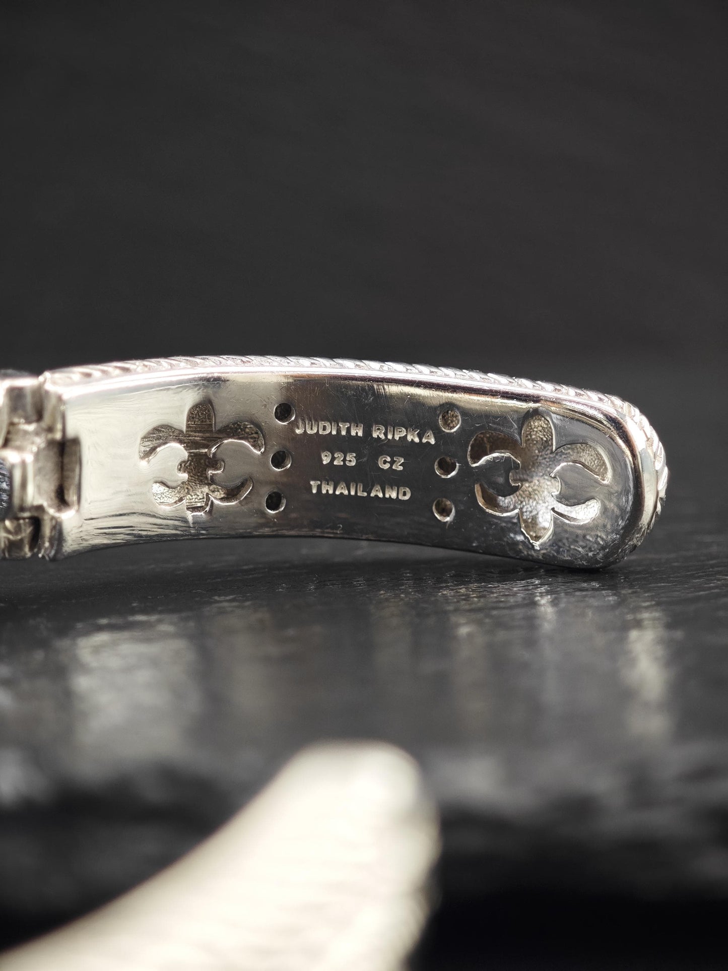 Vintage Judith Ripka, DQCZ Bracelet Sterling Silver