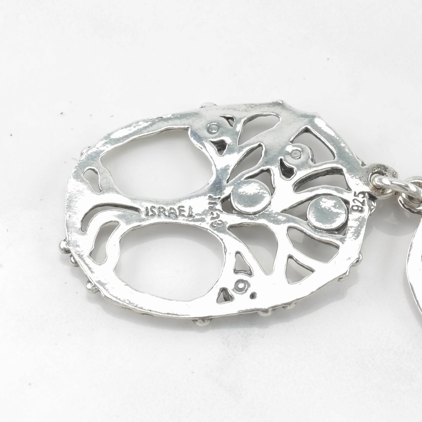 Vintage Lapis Lazuli Tree of Life, Prayer Sterling Silver Pendant