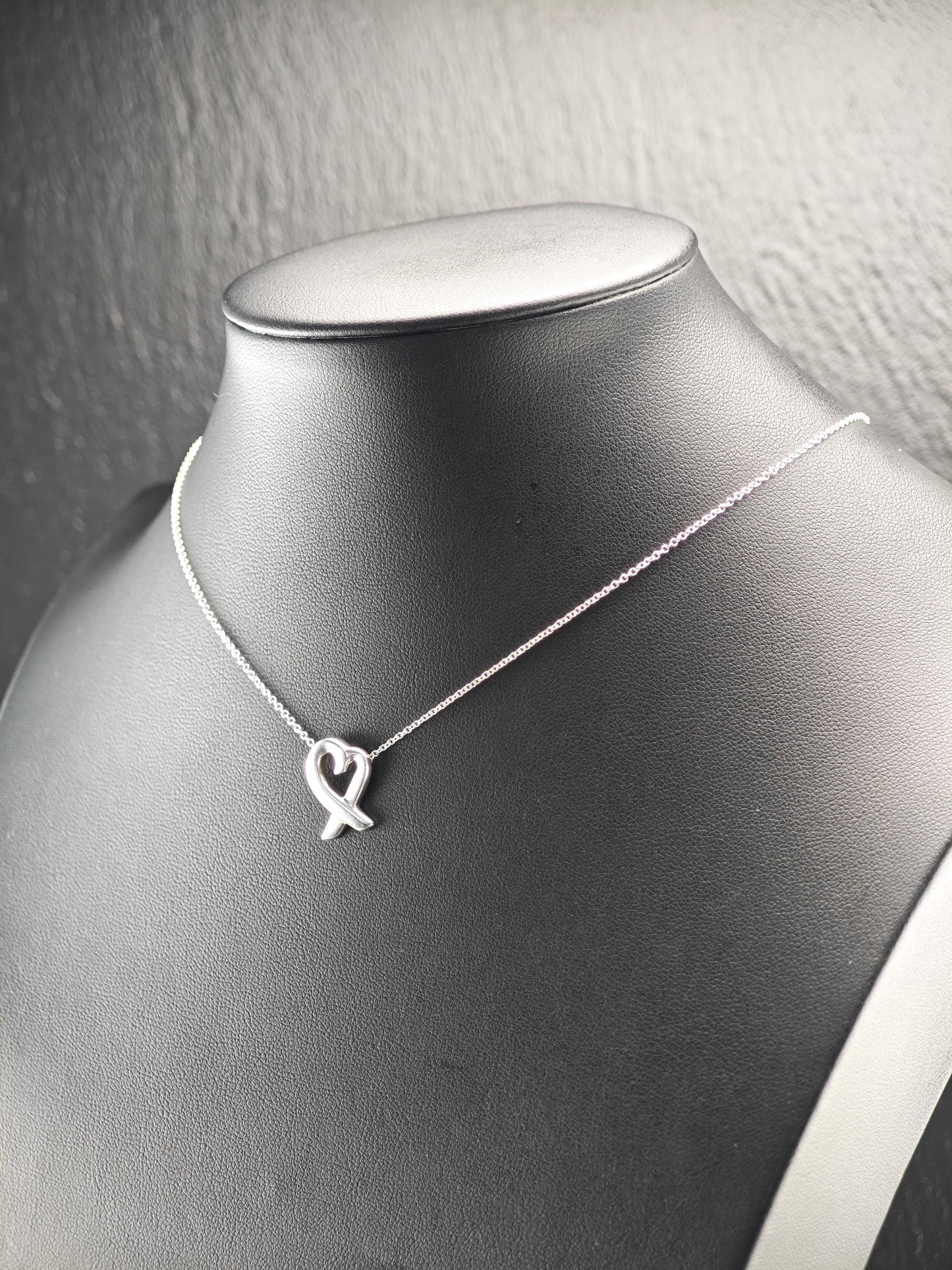Vintage Tiffany, Heart Necklace Sterling Silver