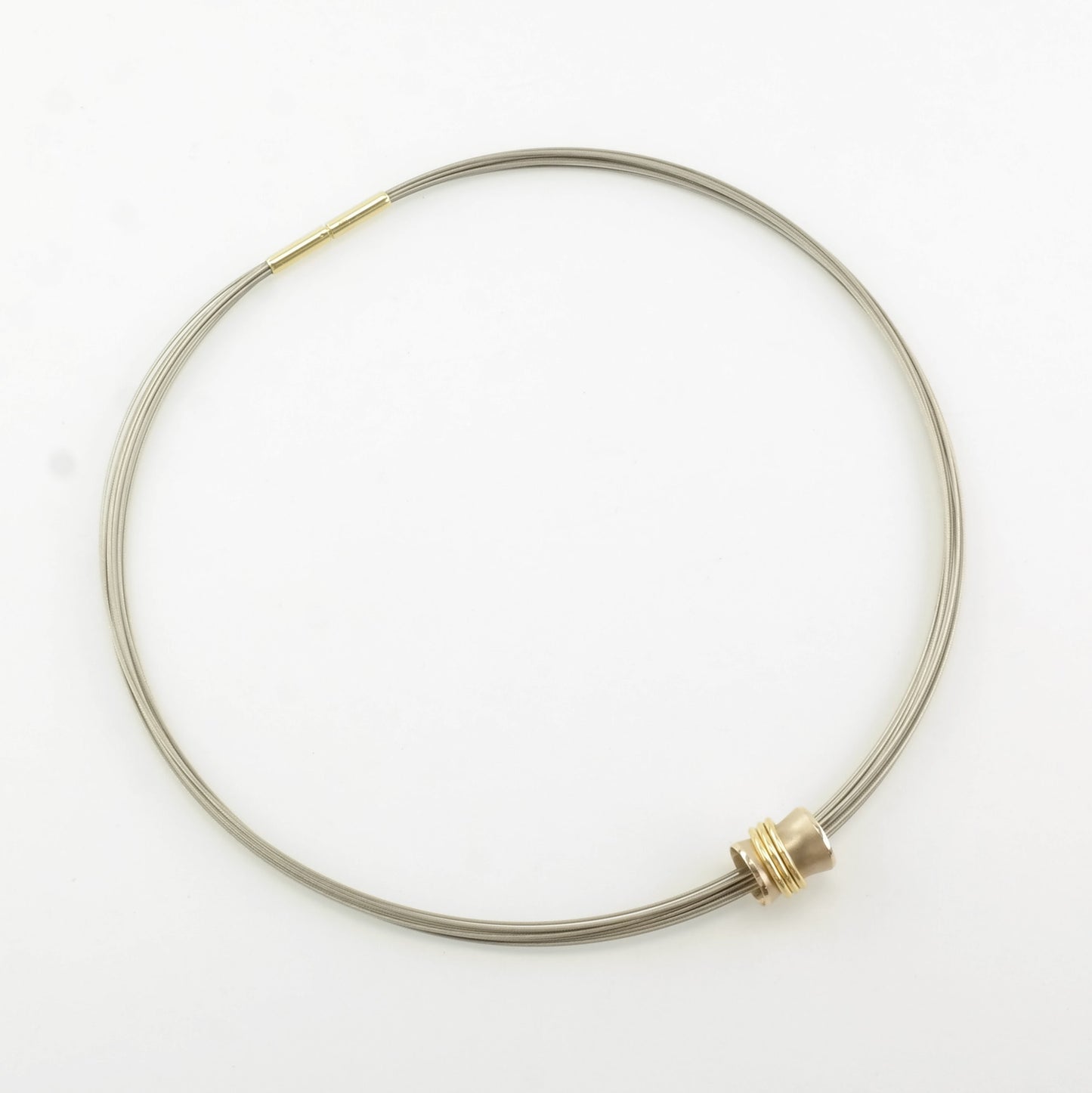 Gabriel Offiesh Steel Wire Gold Accent 18K & 14K Necklace