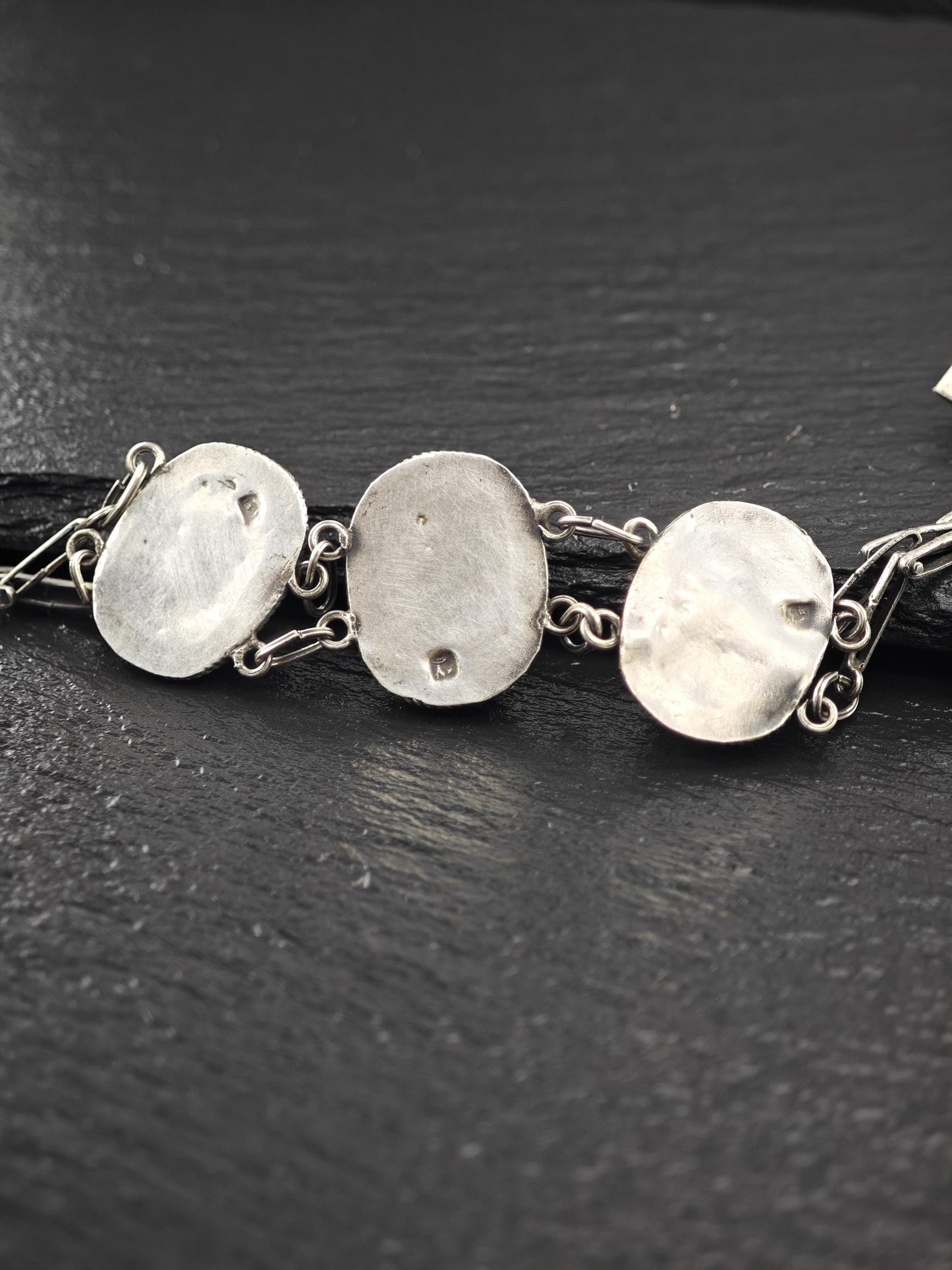 Archeological Egyptian Revival, Scarab Bracelet Sterling Silver