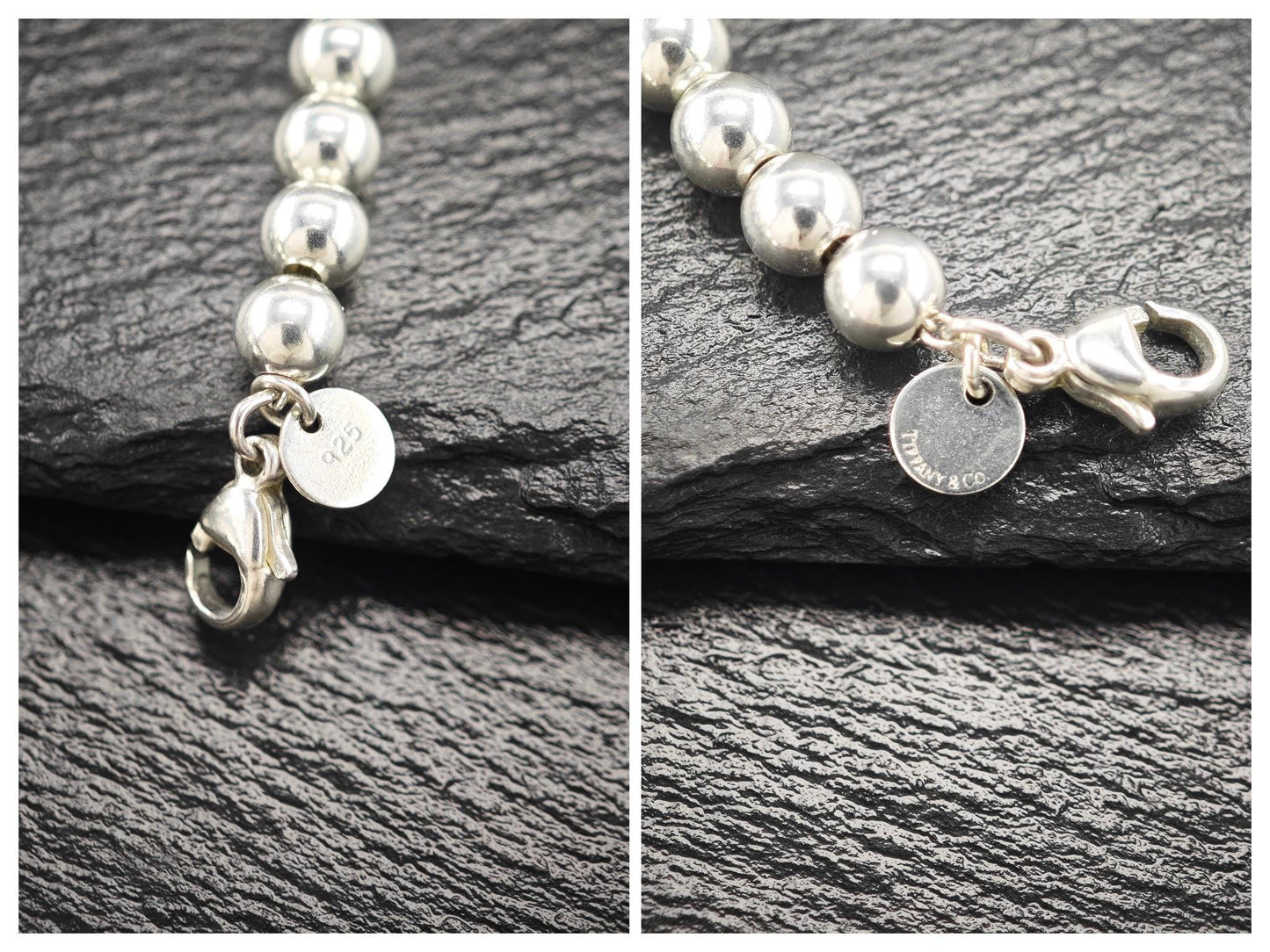 Vintage Tiffany & Co Hardwear, Beaded Necklace Sterling Silver N2488