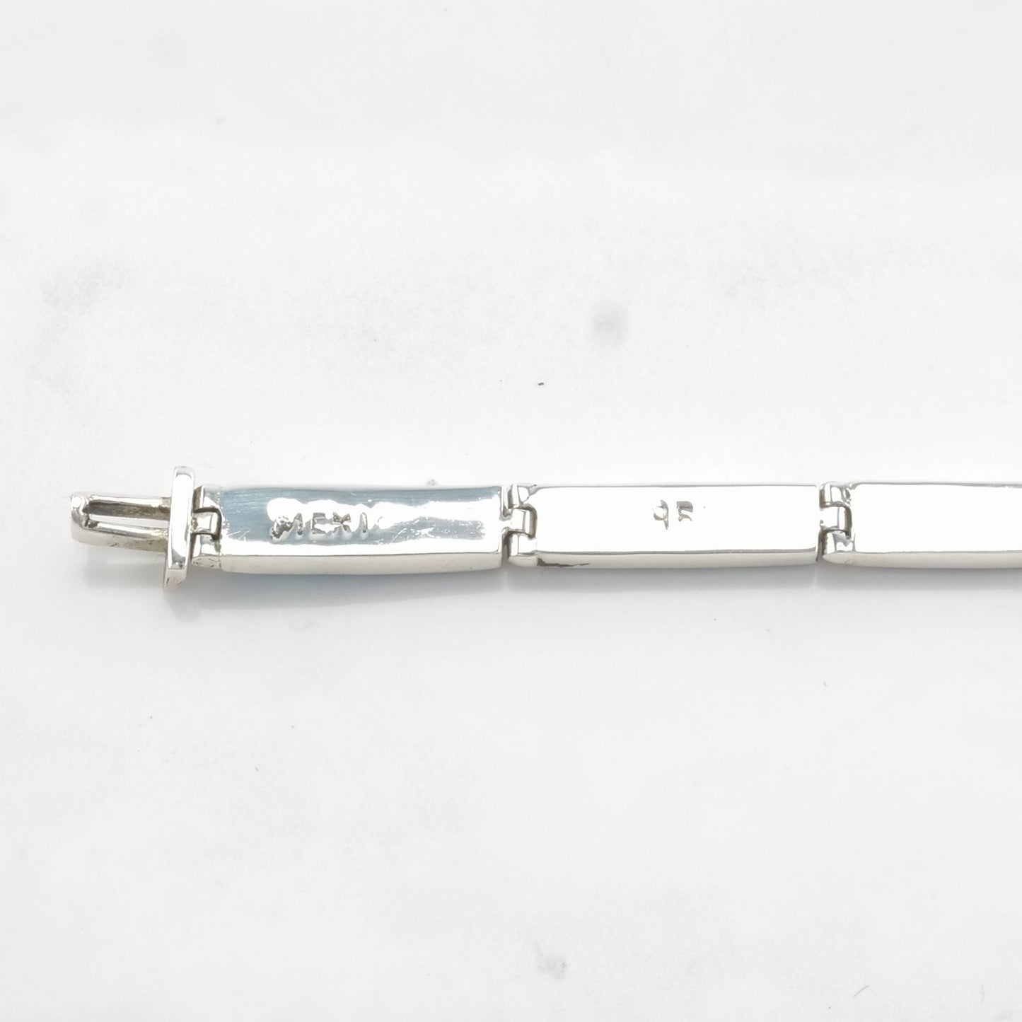 Lab Opal Inlay Bracelet Sterling Silver Blue