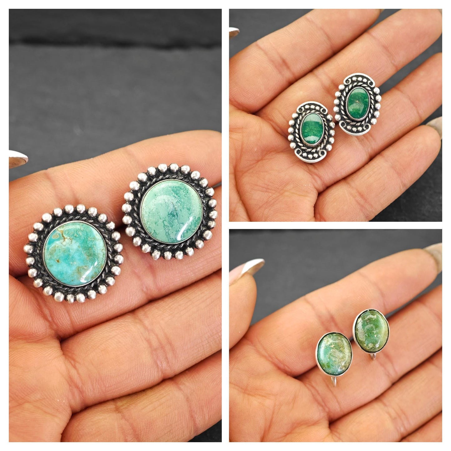 Choice of Vintage Native American Sterling Silver Screw Back Earrings