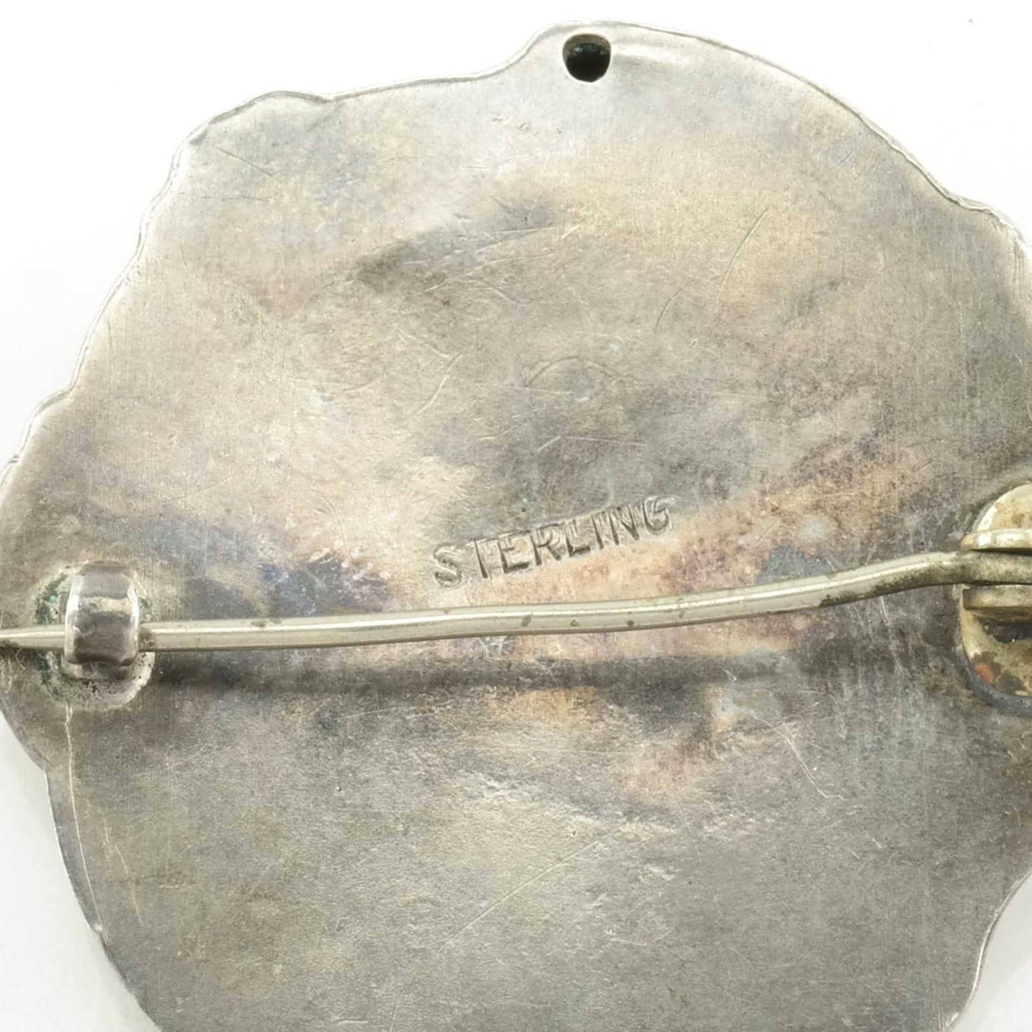 Art Nouveau Sterling Silver Brooch Female, Muse B1768