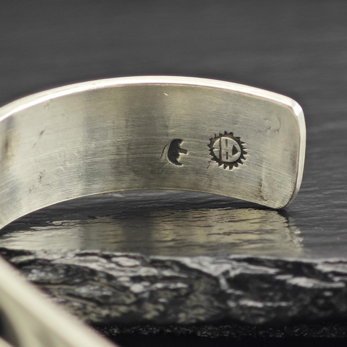 Vintage Hopi, Overlay Sterling Silver Cuff Sz 6 1/4" BR3117