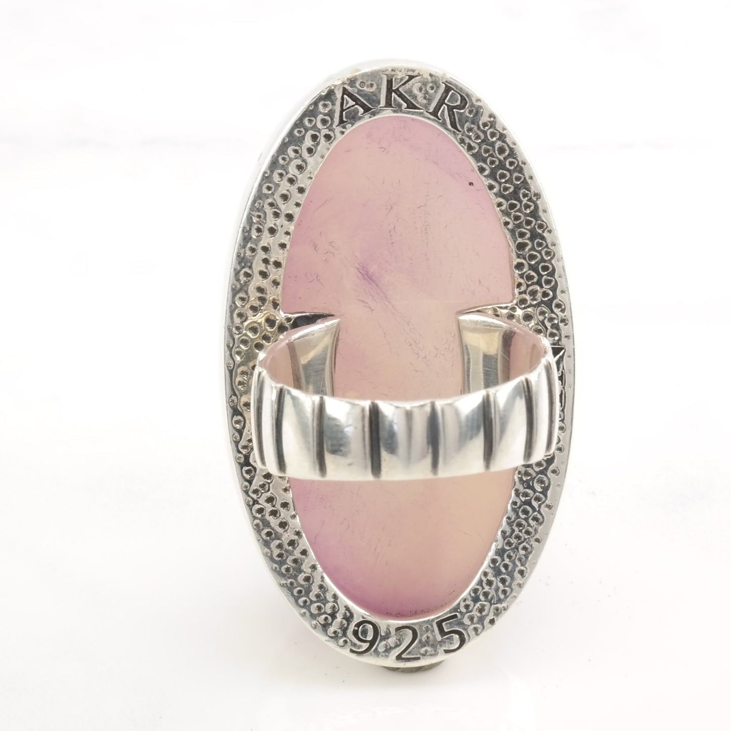 Vintage AKR Silver Ring Druzy Size 8