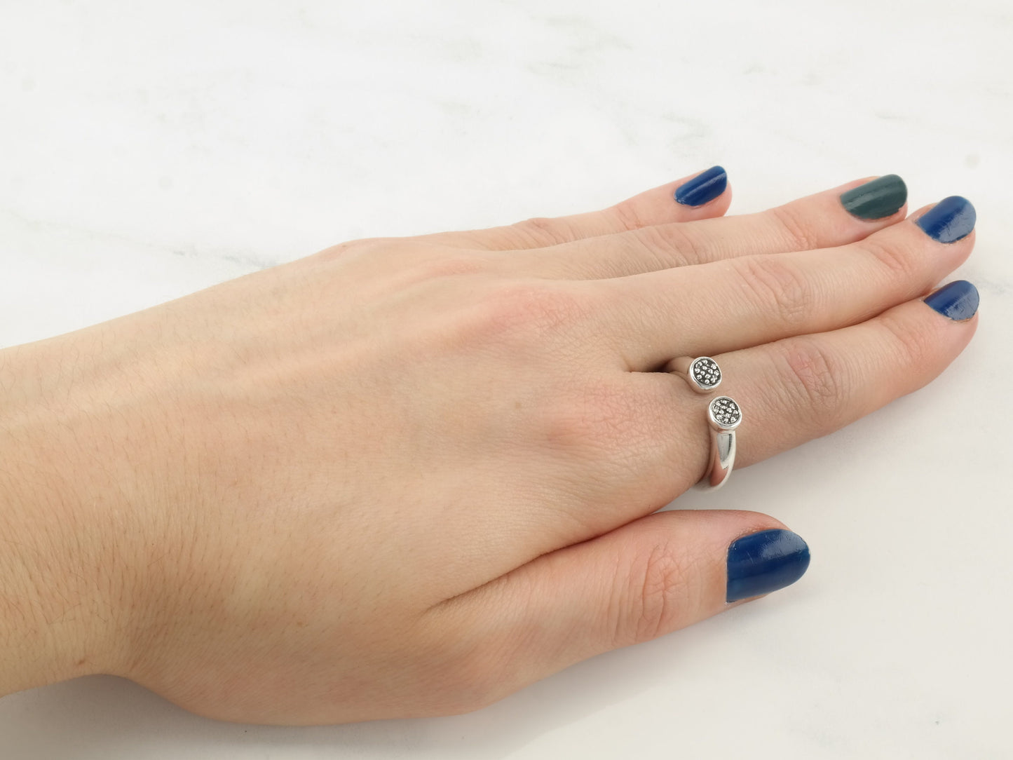 Vintage Links of London Silver Ring Studded Sterling Size 5 3/4