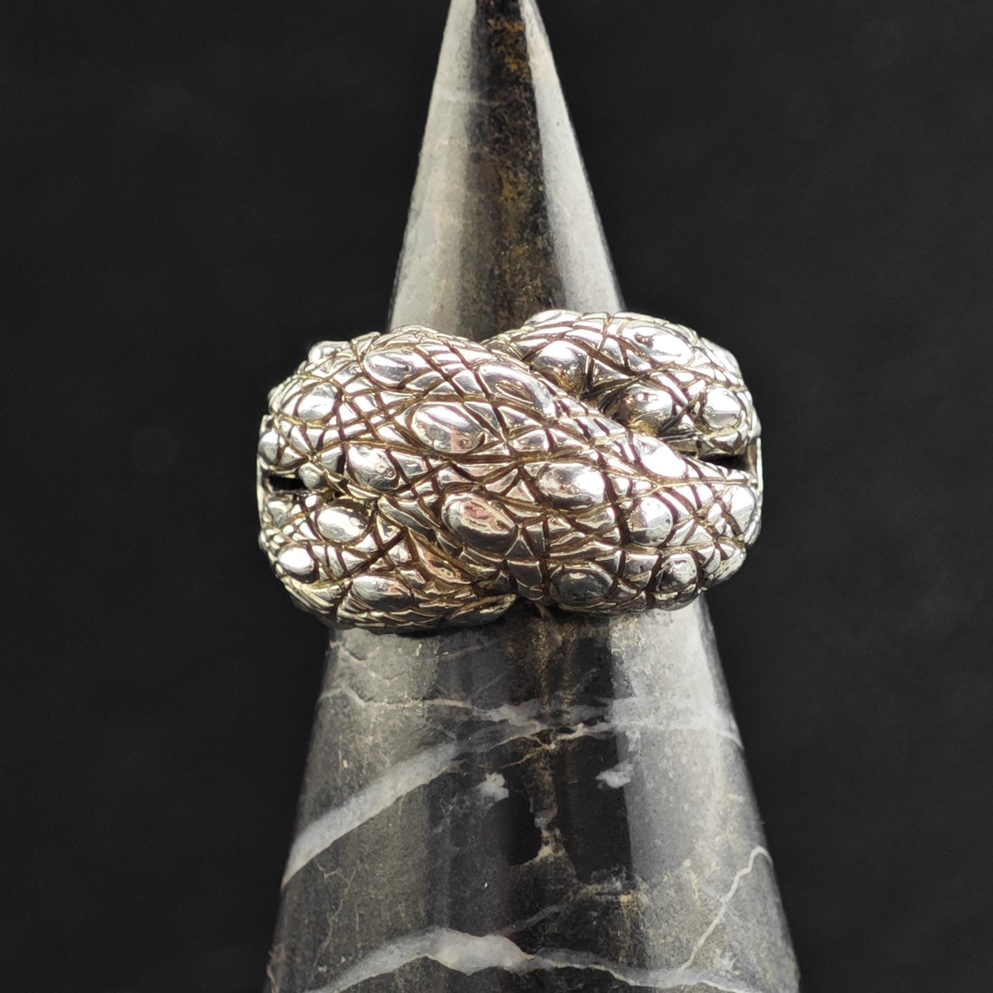 Vintage Jai Wrap Design Sterling Silver Ring Sz 5 R6551