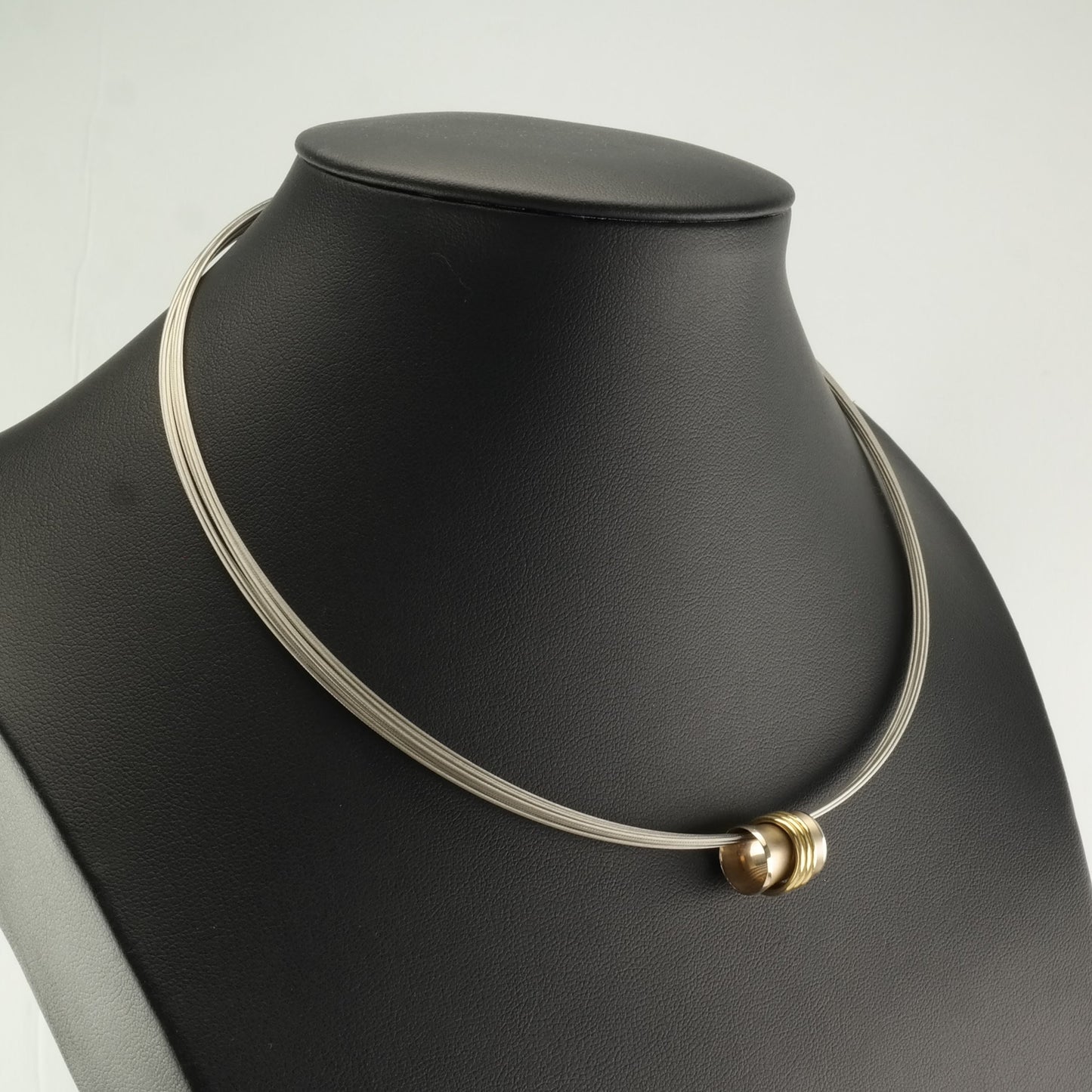 Gabriel Offiesh Steel Wire Gold Accent 18K & 14K Necklace